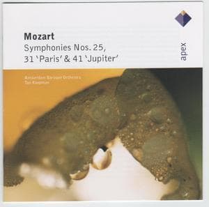 Symphonies Nos. 25, 31 'paris' & 41 'jupiter'