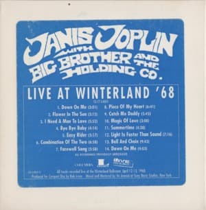 Live At Winterland '68 [promo] {Columbia-Legacy ACK 64869}