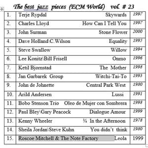 Ecm World. Best Pieces Vol.#23. Compilation By Sk