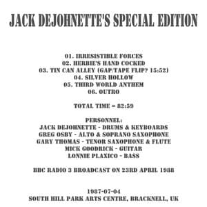 1987-07-04, South Hill Park Arts Centre, Bracknell, UK