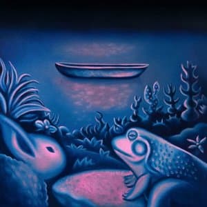 Night Fishing On A Calm Lake