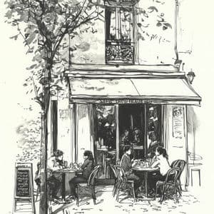 La Musique de Paris: Flottant avec une Tasse de Café