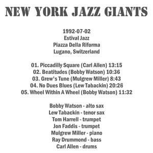 1992-07-02, Estival Jazz, Piazza Della Riforma, Lugano, Switzerland