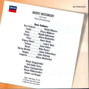 Mussorgsky, Boris Godunov, Cd1, Wiener Philharmoniker