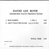 David Lee Roth - Internal Promo Cd-r '1994